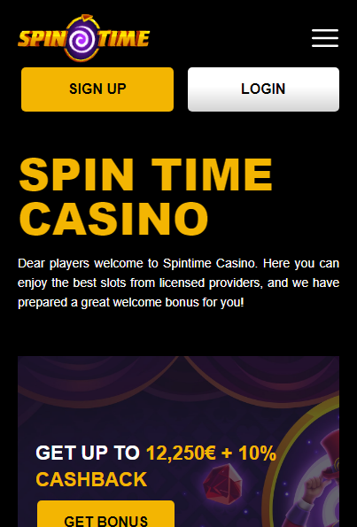 Spintime Casino Screenshot für Mobilgeräte